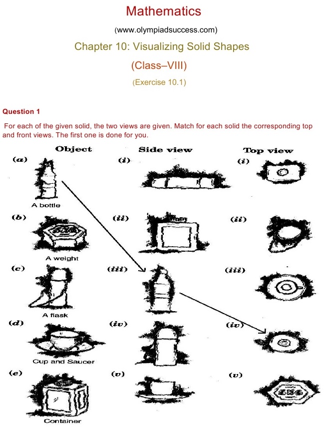 NCERT Solutions for Maths Class 8 Chapter 10 Exercise 10.1