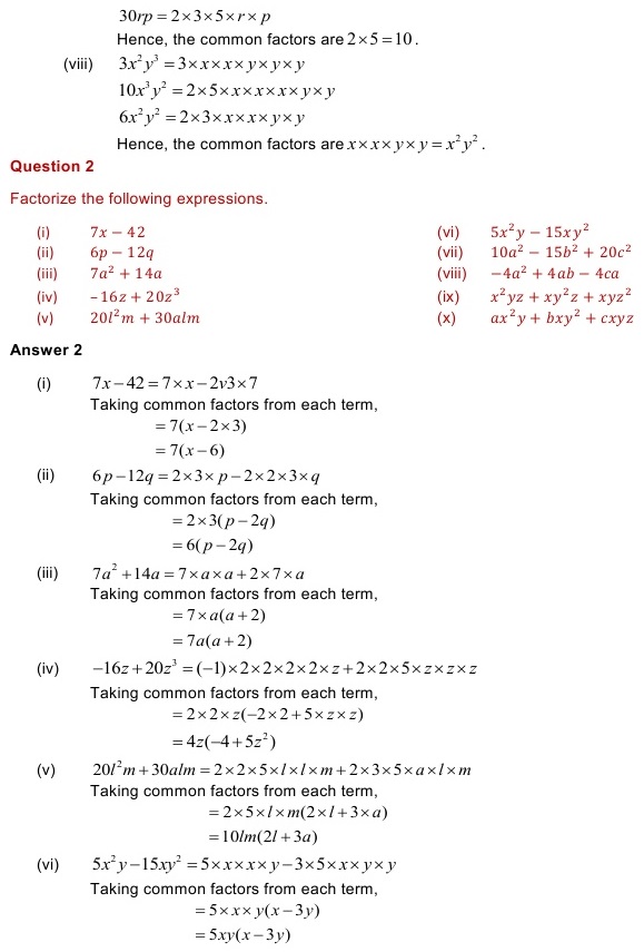 NCERT Solutions for Maths Class 8 Chapter 14 Exercise 14.1