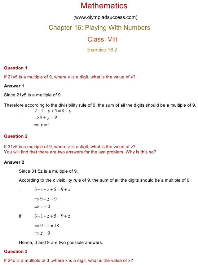 NCERT Solutions for Maths Class 8 Chapter 16