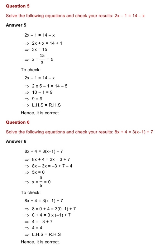 NCERT Solutions for Maths Class 8 Chapter 2 Exercise 2.3
