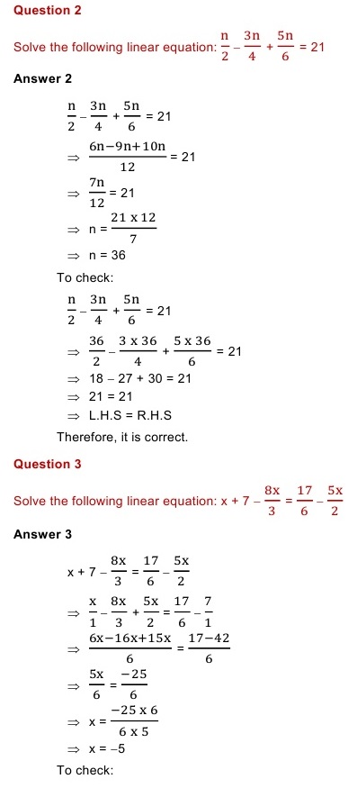 NCERT Solutions for Maths Class 8 Chapter 2 Exercise 2.5