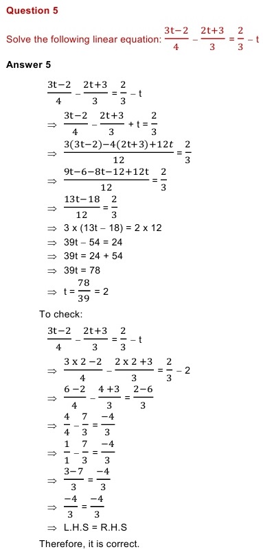 NCERT Solutions for Maths Class 8 Chapter 2 Exercise 2.5