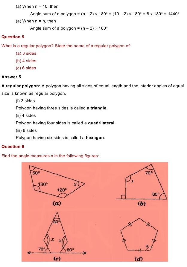 NCERT Solutions for Maths Class 8 Chapter 3 Exercise 3.1