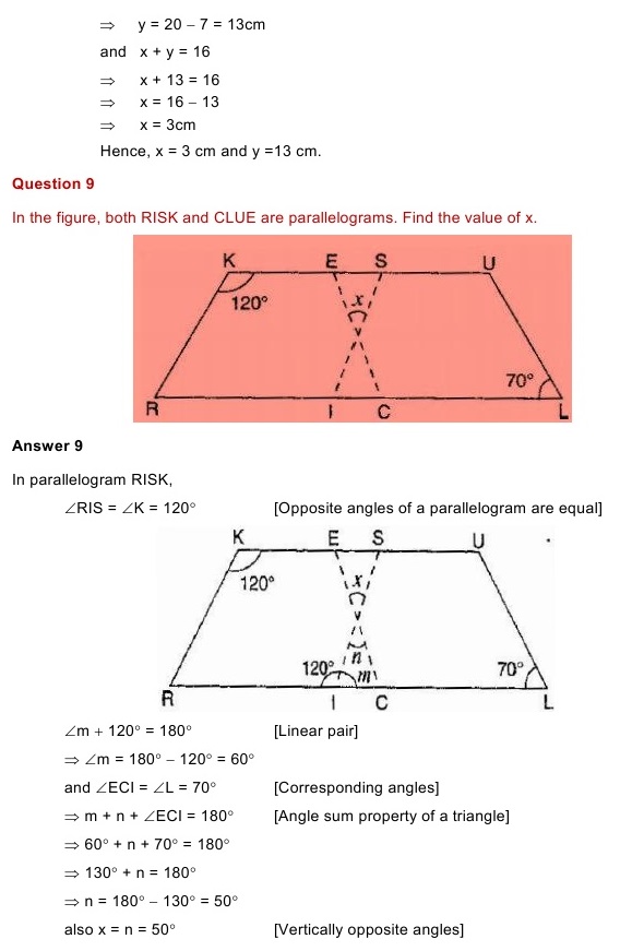 NCERT Solutions for Maths Class 8 Chapter 3