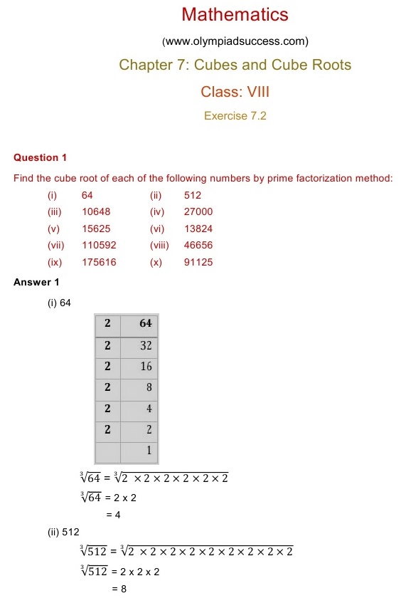 NCERT Solutions for Maths Class 8 Chapter 7 Exercise 7.2