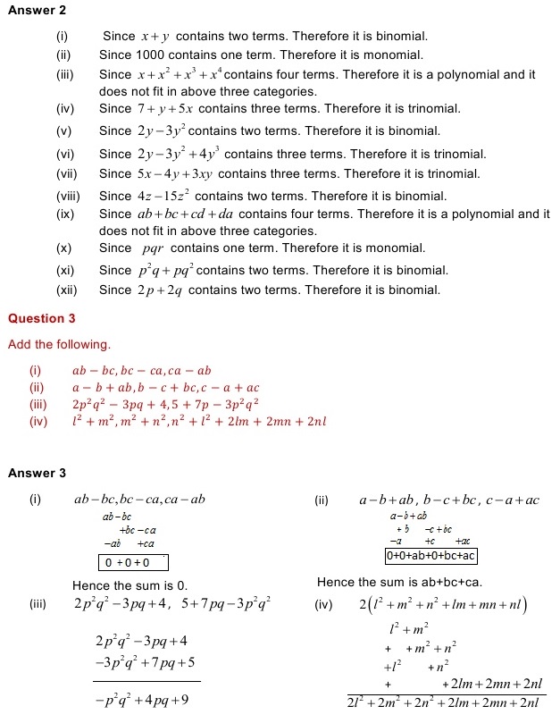 NCERT Solutions for Maths Class 8 Chapter 9 Exercise 9.1