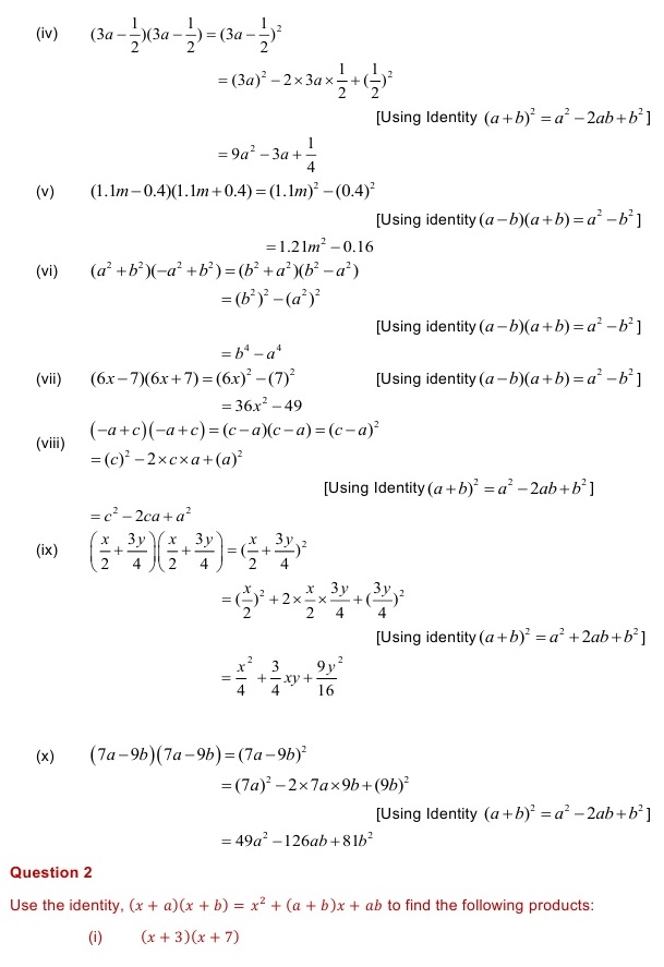 NCERT Solutions for Maths Class 8 Chapter 9