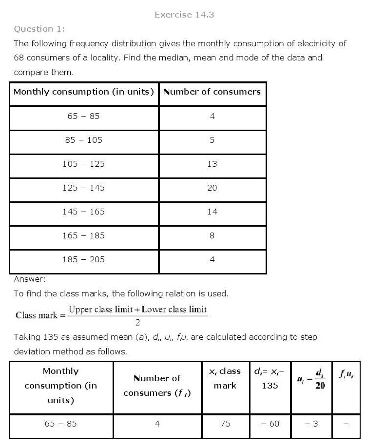 ncert maths class 10 chapter 14 solutions