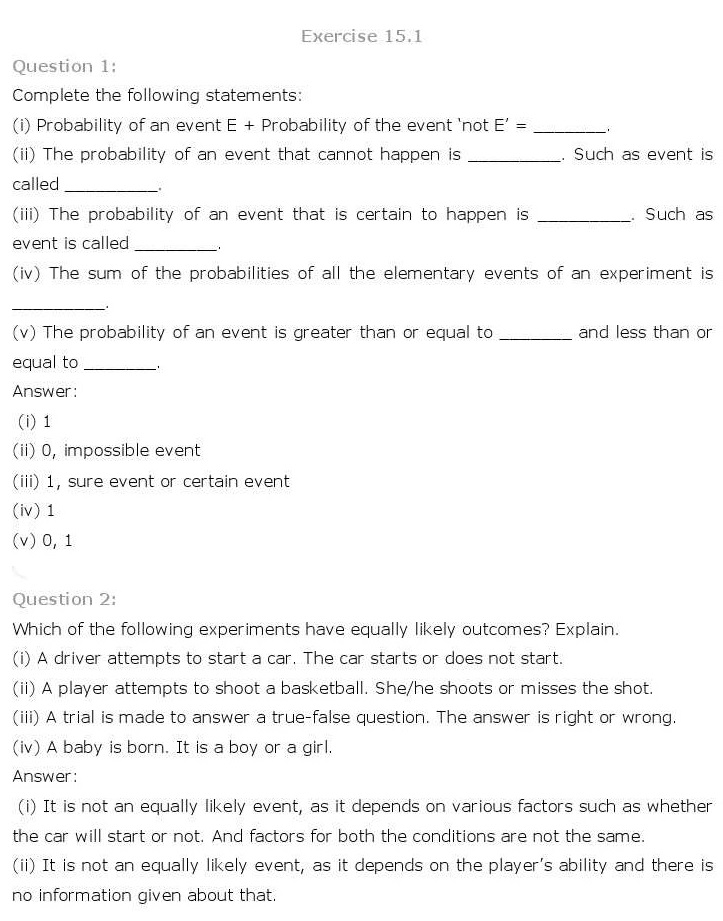 ncert maths class 10 chapter 15 solutions