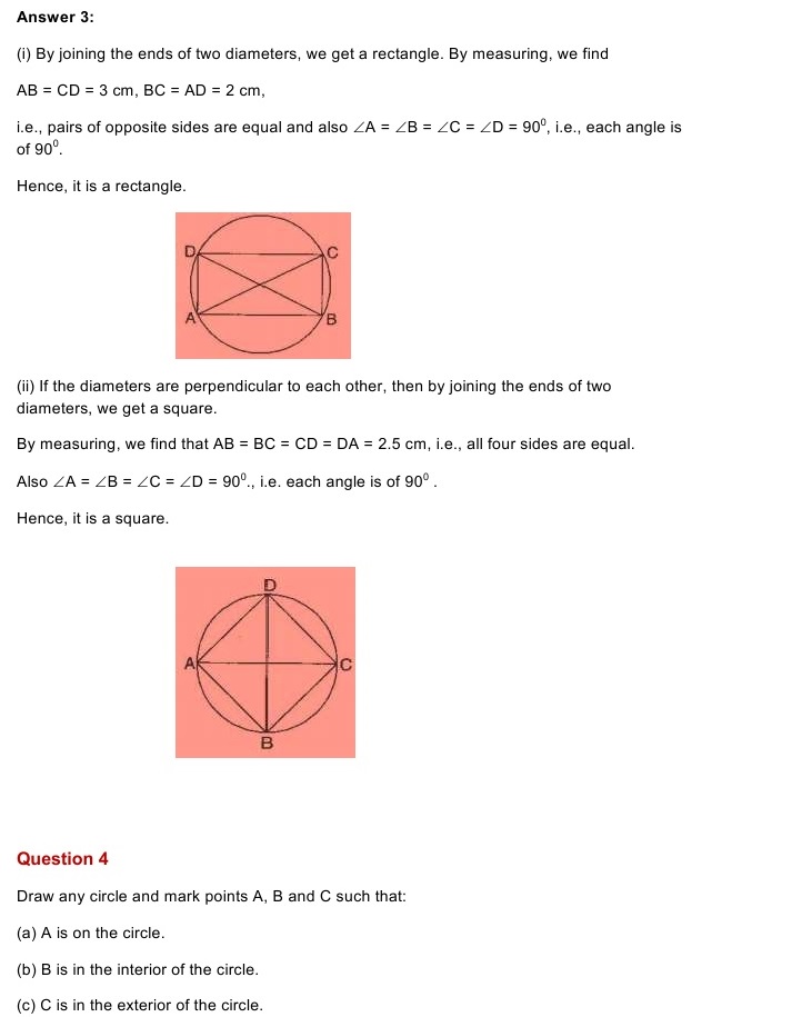 NCERT Solutions for Maths Class Chapter Exercise 
