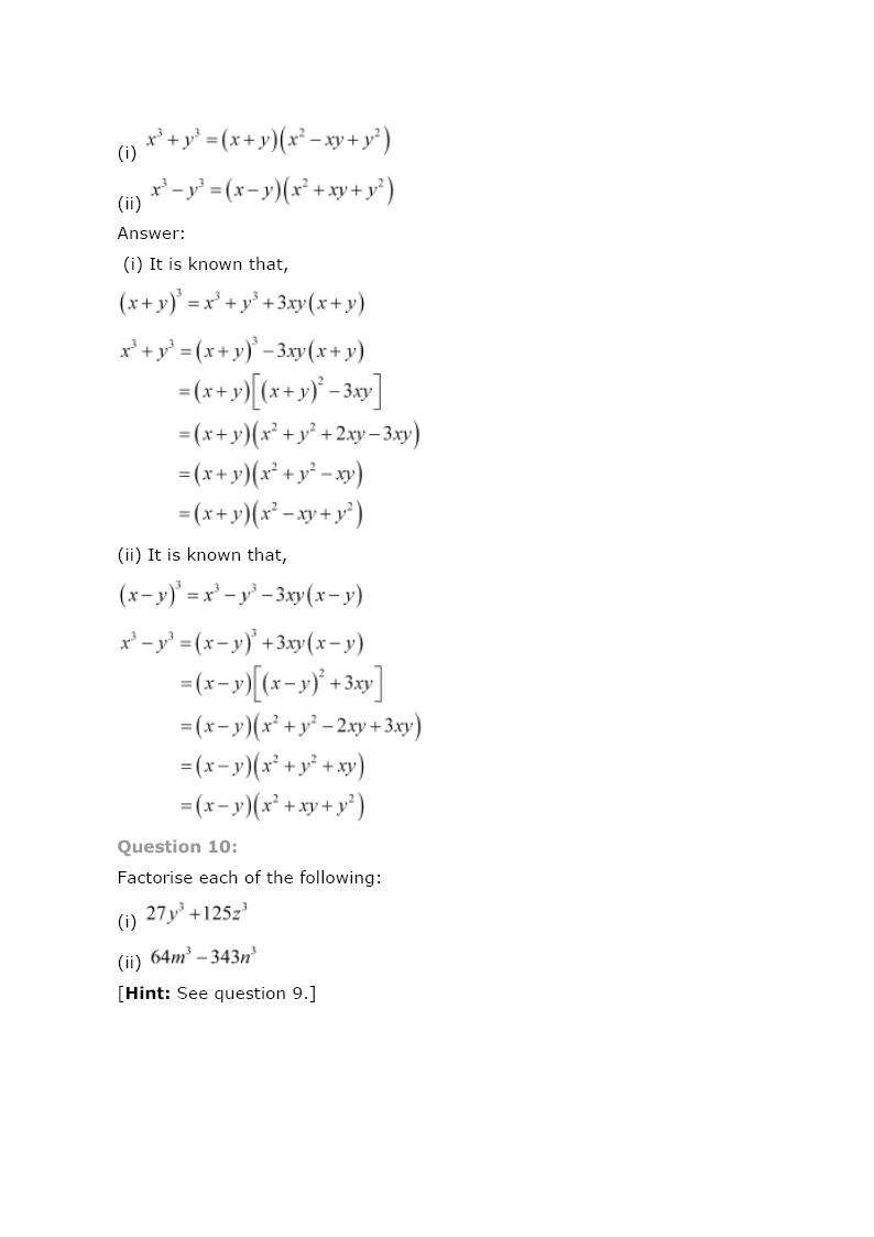 ncert maths class 9 chapter 2 solutions